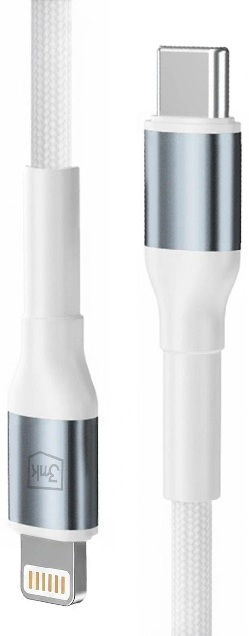 3mk Hyper Kabel N-SERIE USB-C naar Lightning, 2 meter, PD 3.0, 27W, wit