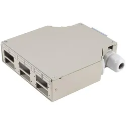 Shiverpeaks -BASIC-S--LWL-Verteilerbox, Metall, 6-fach, DIN rail, grau, Netzwerkkabel