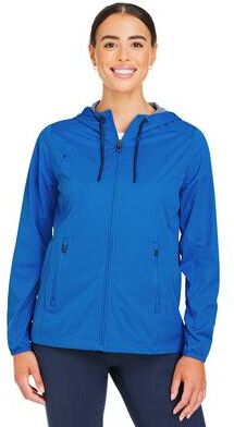 North End NE75W Women's Network Lightweight Jacket in Light Nautical Blue Heather size XS   Polyester Blend