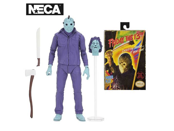 NECA 39715 vendredi le 13ème-jeu vidéo classique Jason figurine d'action à l'échelle de 7 avec emballage de musique à thème Collection poupée cadeau