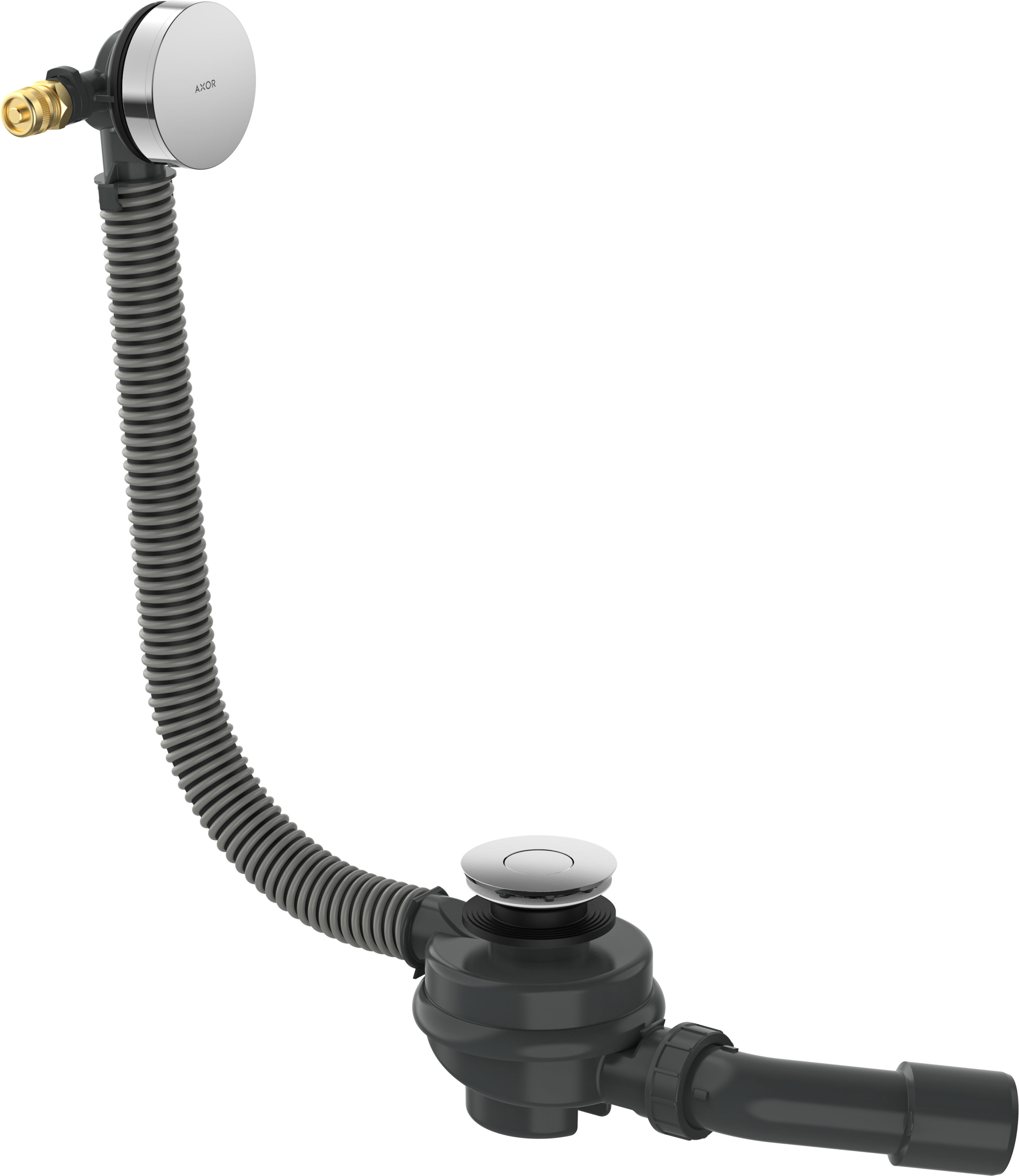 Ensemble complet Hansgrohe AXOR Exafill 42540000 pour baignoire : bonde, vidange et trop-plein, chromés