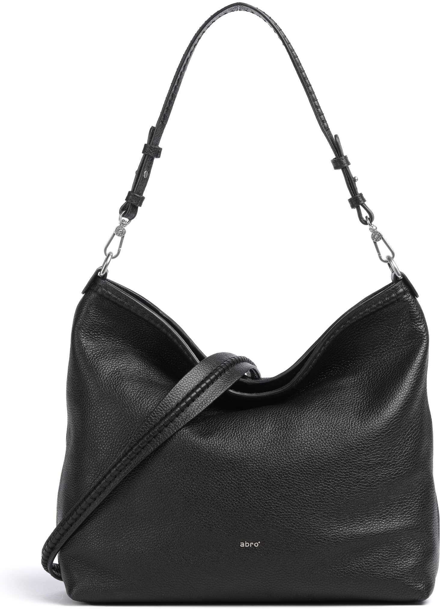 Abro Agave Signature Beuteltasche aus Leder, schwarz