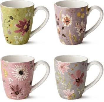 Certified International Wildflowers 16 oz. Mugs, Set of 4 Assorted Designs