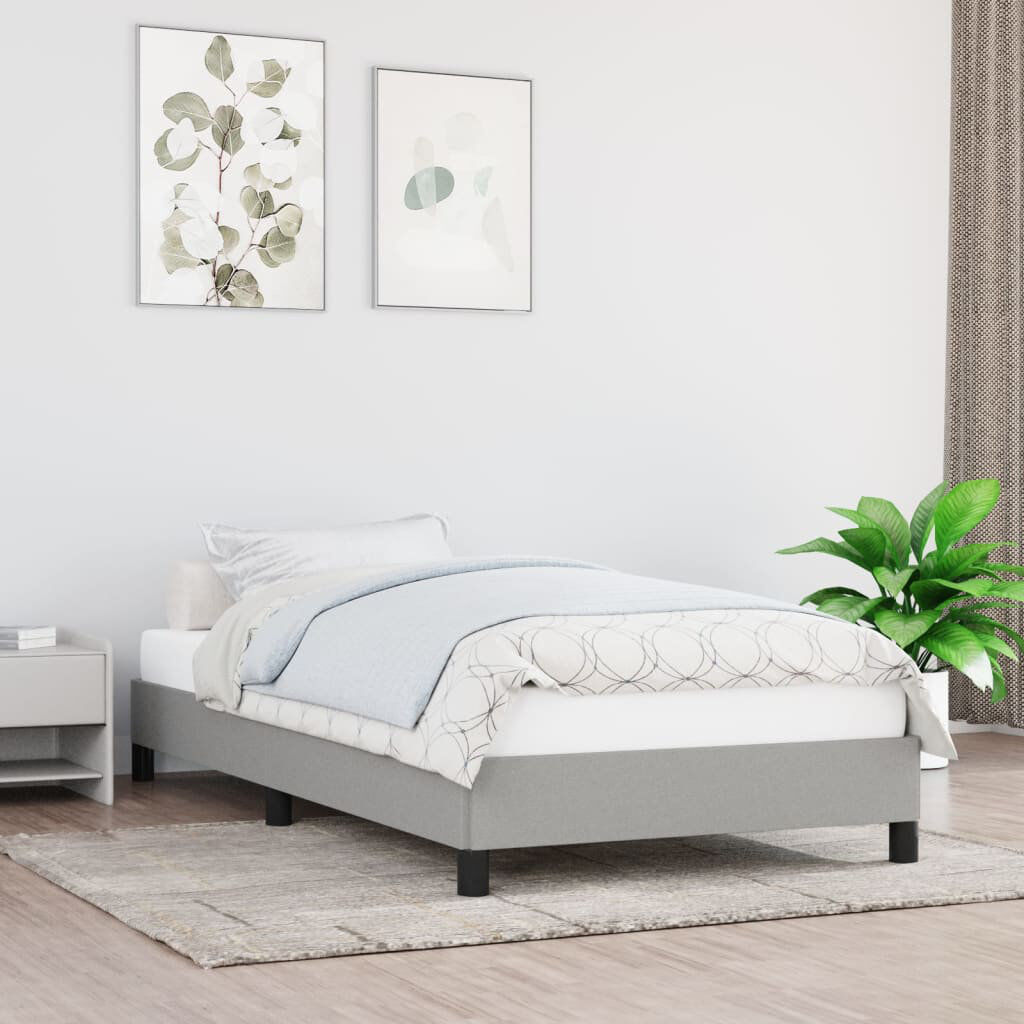 17 Stories Koleigh Bed Light Grey/Black Single (3')