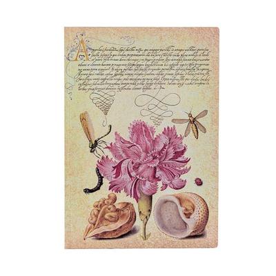 Softcover Notizbuch, Rosa Nelke, Midi, Liniert
