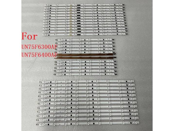 Bande de rétroéclairage LED pour TV UE75F6300AY UE75F6370SS UE75F6375SB UE75F6400AK UE75F6400AW UE75F6400AY UE75F6470SS UE75F6475SB