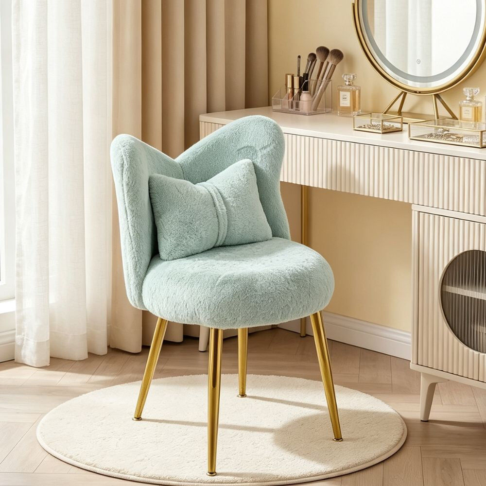 Winado Metal Accent Stool White 78cm H X 49.5cm W X 53cm D
