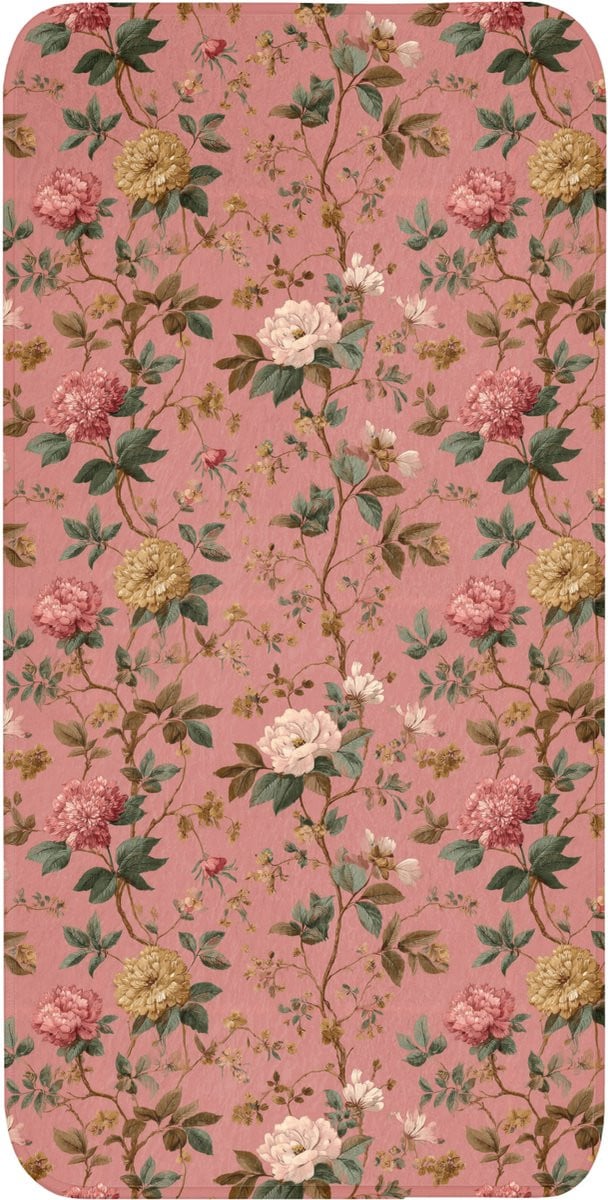 OnlyWow Badmat Botanisch Roze met Antislip - 60 x 120 cm