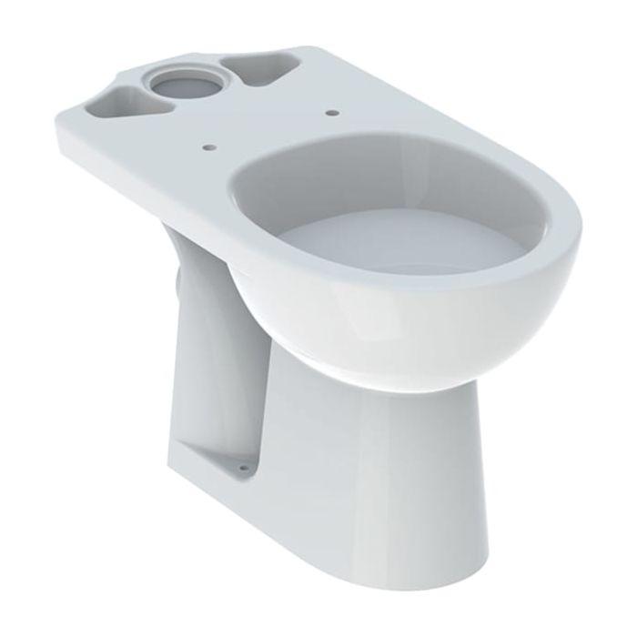 Geberit Renova Stand-Tiefspül-WC 203820600 für aufgesetzten AP-Spülkasten, Abgang horizontal, weiß KeraTect