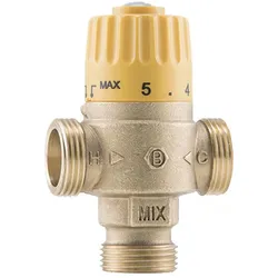 Barberi Thermostatisches Mischventil für thermische Solaranlagen - Verbrühschutz - Kv 2,3 - Betriebsber. 30–65 °C G 1'' AG