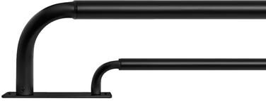 Meriville Double Wrap Around Blackout Curtain Rod Set - 1-inch Diameter Front Rod and 5/8-inch Diameter Back Rod