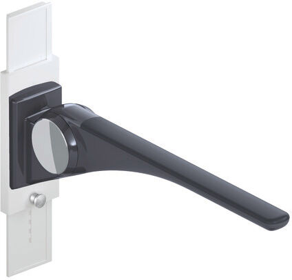 Hewi 802 Rail porteur LifeSystem 802.50.40660DR 600, anthracite brillant/anthracite mat, avec réglage en hauteur