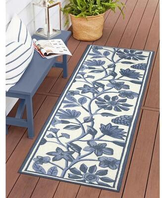 Liora Manne Lush Decor Capri Floral Vine Indoor/Outdoor Rug
