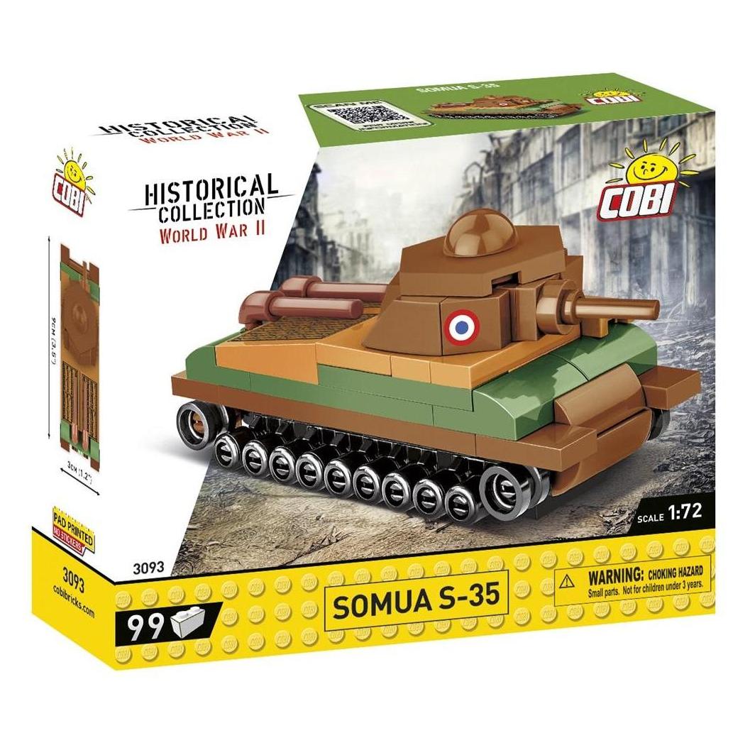 Cobi 3093 - 99 PCS HC WWII /3093/ SOMUA S-35 (COBI-3093)