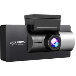 Wolfbox i17 WLAN 4K + 2,5K 64 GB Dashcam (Eingebautes Mikrofon, GPS-Empfänger, 4K), Dashcam, Schwarz