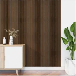 neu.holz, Wandpaneele, 3D-Wandpaneel Bronckhorst 12er Set 195x31,5 cm Dunkler Holzton () (0.38 m2, 31.50 x 195 cm)