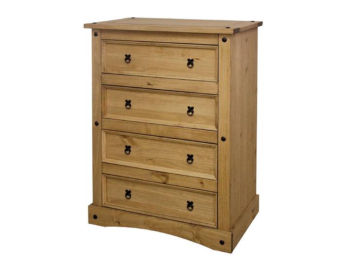 Massive Kommode Nonelva 90 x 122 x 48cm Braun