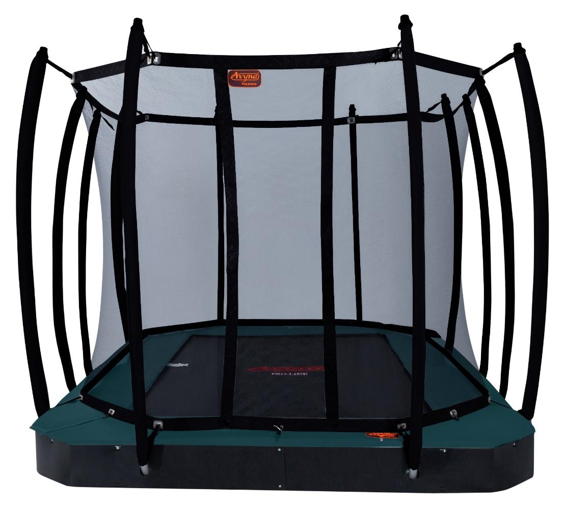 Avyna Trampolin FlatLevel 520x305 (352) mit Netz | Grün
