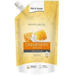 Seife Soft & Gentle Cremeseife Milch u. Honig Nachfüllbeutel pH-hautneutral, auch für empfindliche Haut geeignet
