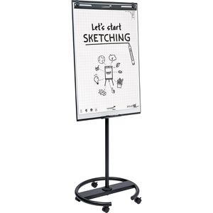 Legamaster Flipchart 7-153210, SKETCH EASY, mit Rollen, Rundfuß
