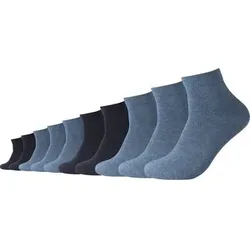 CAMANO Herren Socken Online Red classics Quarter 10p, Größe 43-46 in Blau Blau