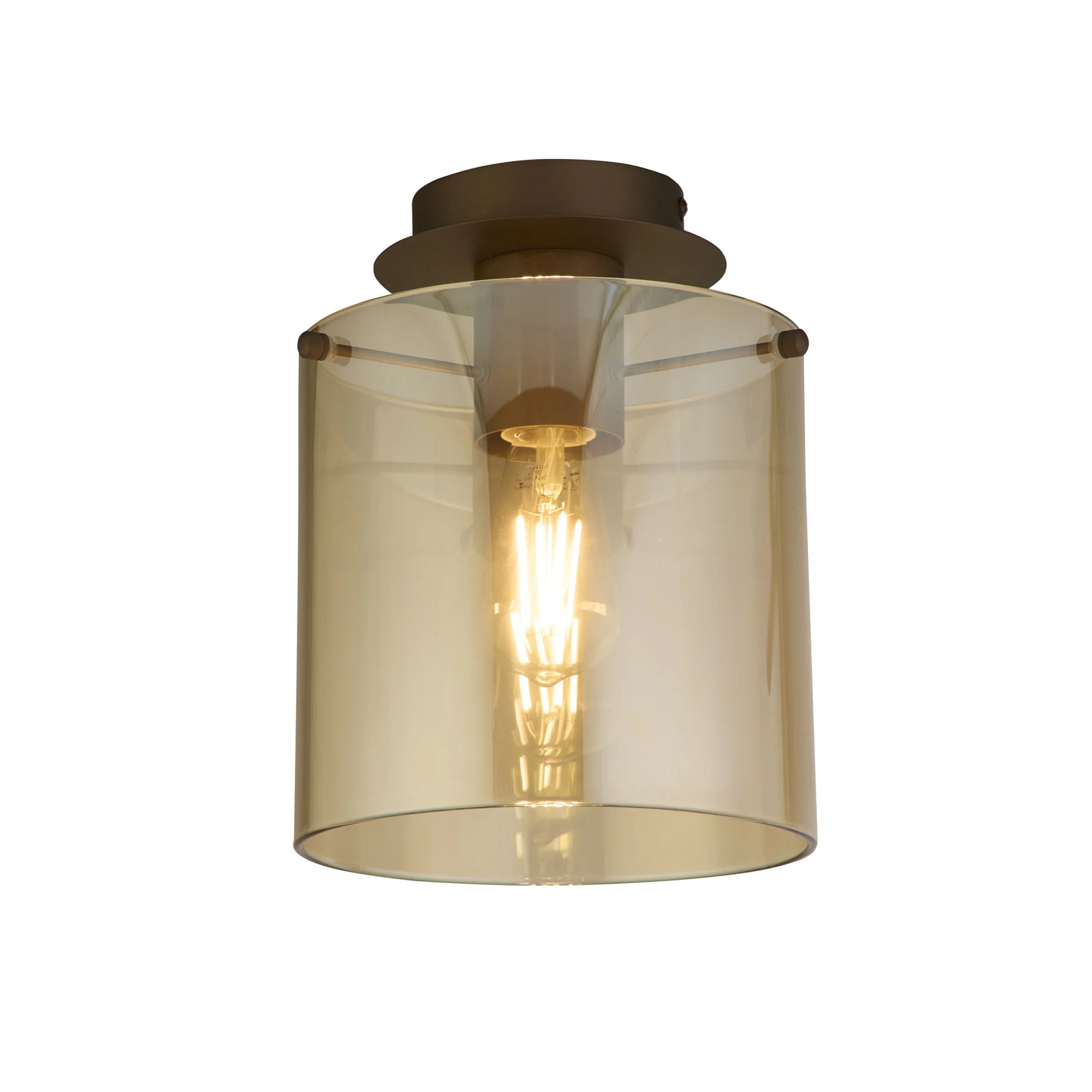 Searchlight Sweden Plafondlamp Bruin Ø 22 cm