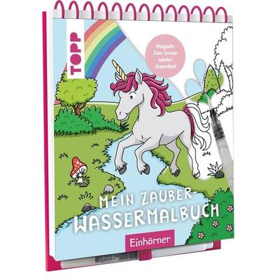 Mein Zauber-Wassermalbuch Einhörner, Gebundene Ausgabe von Nadja Schwendemann, Frechverlag GmbH, 978-3-7358-9274-4
