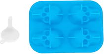 Uplift Curations 3D Skull Ice Mold Creative Silicone Whiskey Ice Mold For Cocktails, Bar & Party Drinks blue