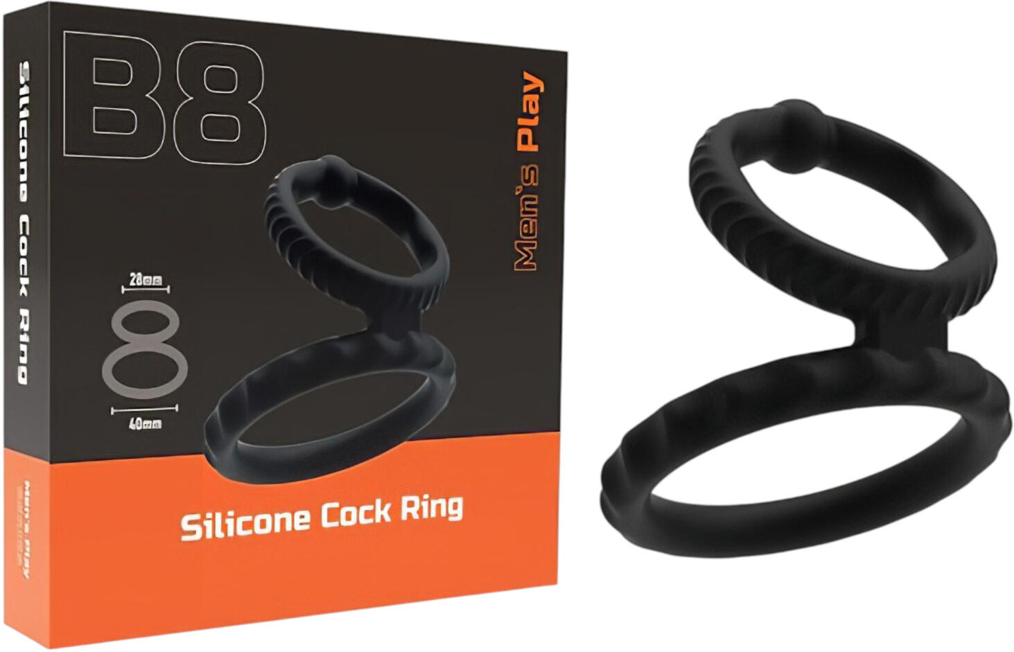 Men's Play Erospace Men’s Play - penis and testicle ring (black)