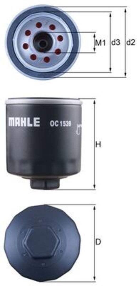 Ölfilter MAHLE KNECHT OC 1539