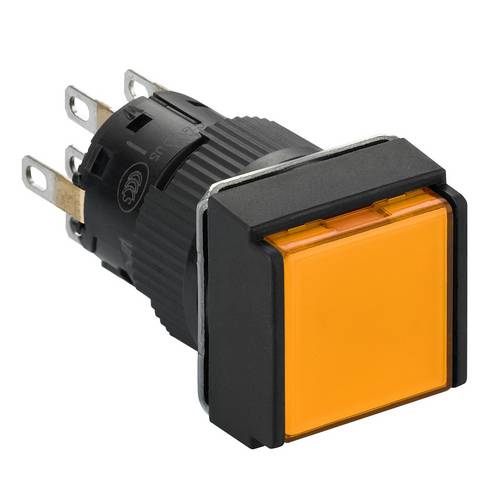 Schneider Electric XB6ECW8B2P Leuchtdrucktaster, orangefarben, Ø 16, flach, o. Rastung, 24V, 2OC Leuchttaster 5St.
