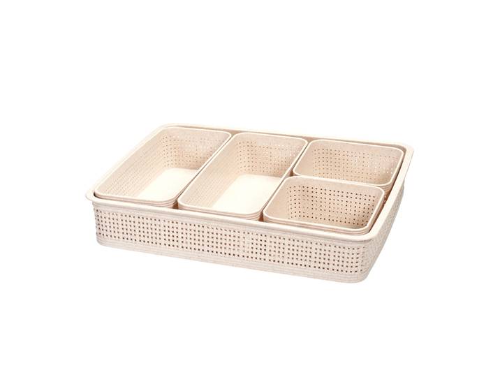 Schubladen Organizer Set 5-teilig beige