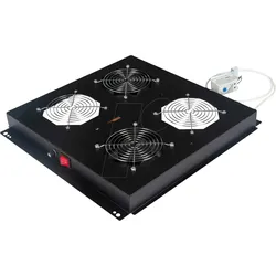 ROLINE 26210245 - 19" Dachlüftereinheit, 2 Lüfter, schwarz