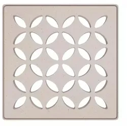 Schlüter Systems KERDI-DRAIN-STYLE Rost-Rahmen-Set Design 5 Floral Edelstahl TSI - Strukturbeschichtet Elfenbein