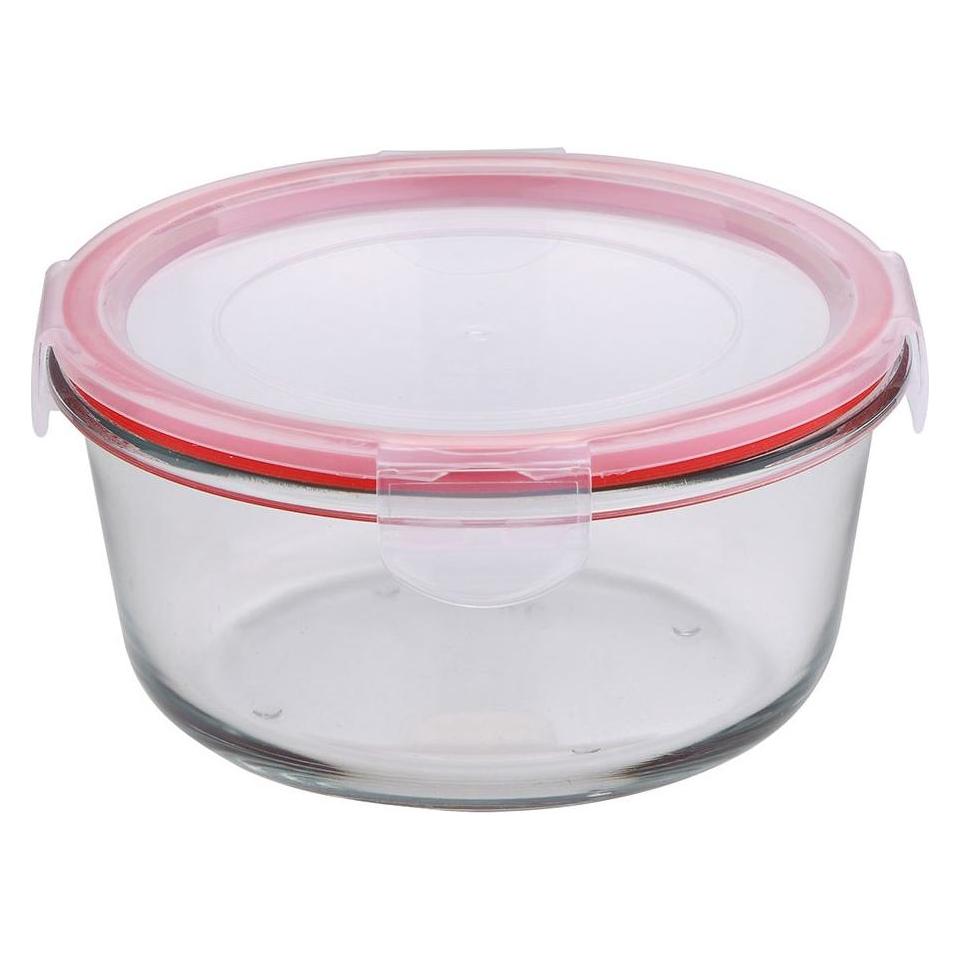 San Ignacio Round airtight borosilicate glass lunch box, toledo, 800 ml, ø16 x 8 cm (68054776)