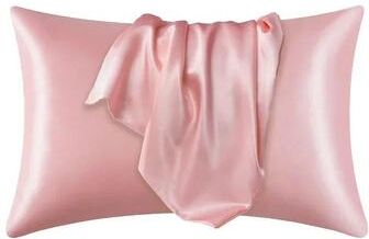 Uplifted Goods Luxury Silk Style Pillowcase pink 20.08 In X 29.53 In