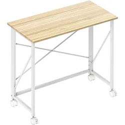 SCHREIBTISCH MDF Stahl Naturholz