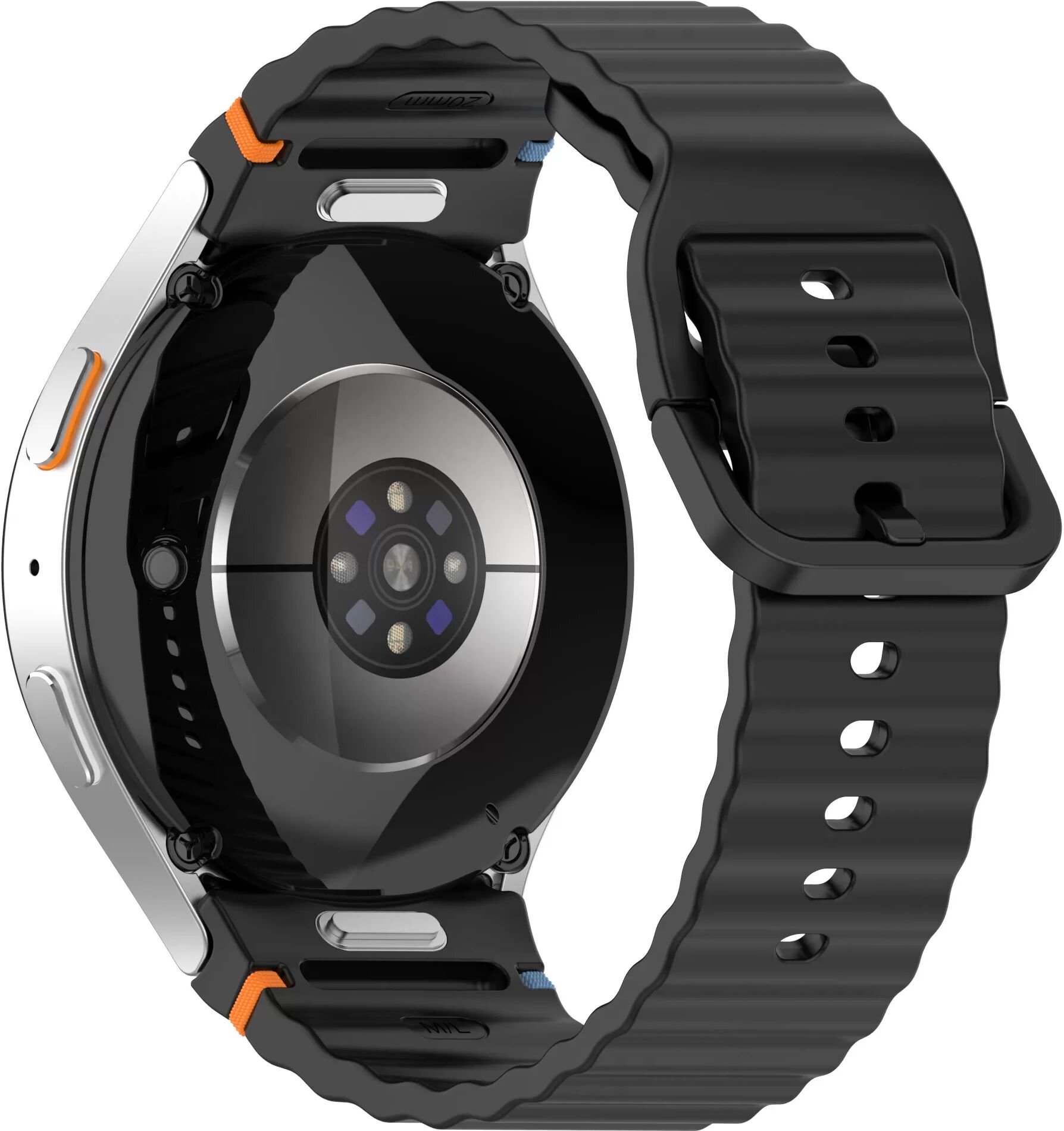 INF Silikonarmband für Samsung Watch 7 - Sportliches Ersatzarmband Schwarz
