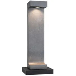 Paulmann LED Pollerleuchte Concrea  IP65  616mm 3000K 6,8W 200lm 230V  Schwarzer Sandstein  Beton 94502