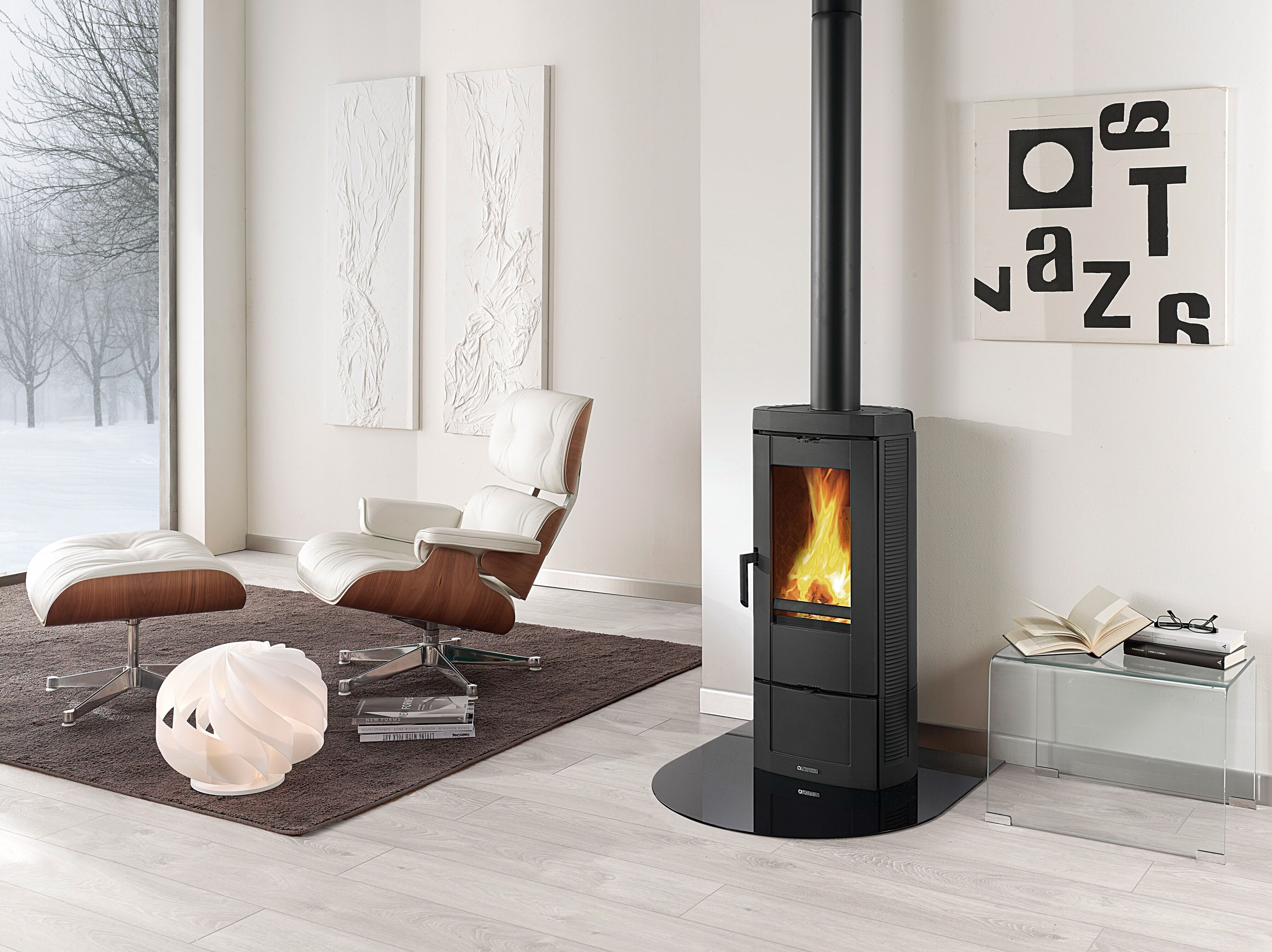 Kaminofen LA NORDICA "»Candy LEAN «", schwarz, Kaminöfen, Kaminofen