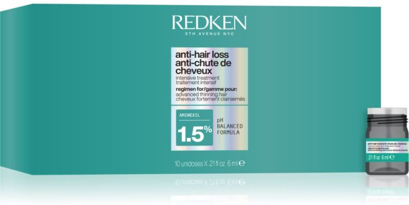 Redken Anti-Hair Loss Intensive Treatment cure capillaire intense anti-chute 1.5% Aminexil 10x6 ml