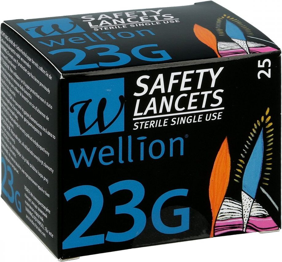 Wellion Safetylancets 23g Sicherheitseinmallanz.
