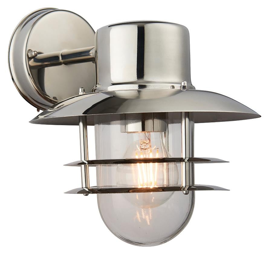Endon JENSON Buitenlamp met verstelbare lamellen, chroom/zilver, B/D/H: 25 x 22 x 26 cm