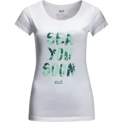 JACK WOLFSKIN Damen Shirt SEA YOU SOON, Größe XXL in Weiß Weiß