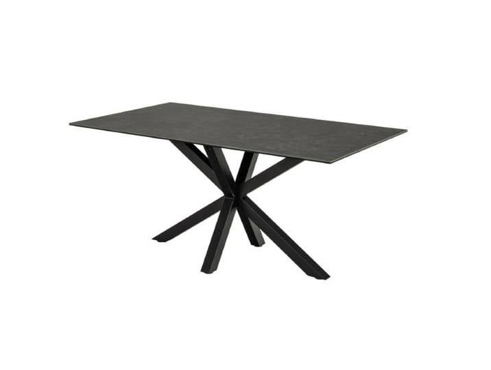 Trendstore Anabel Esstisch Keramik in Marmoroptik - Keramik Marmoroptik schwarz - 160 x 75,5 x 90 Industrial, Modern