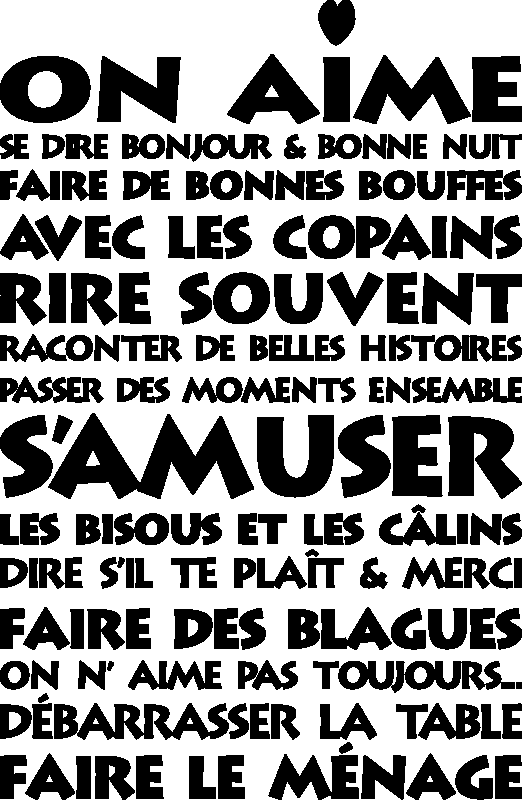 Ambiance-sticker Sticker "On aime"