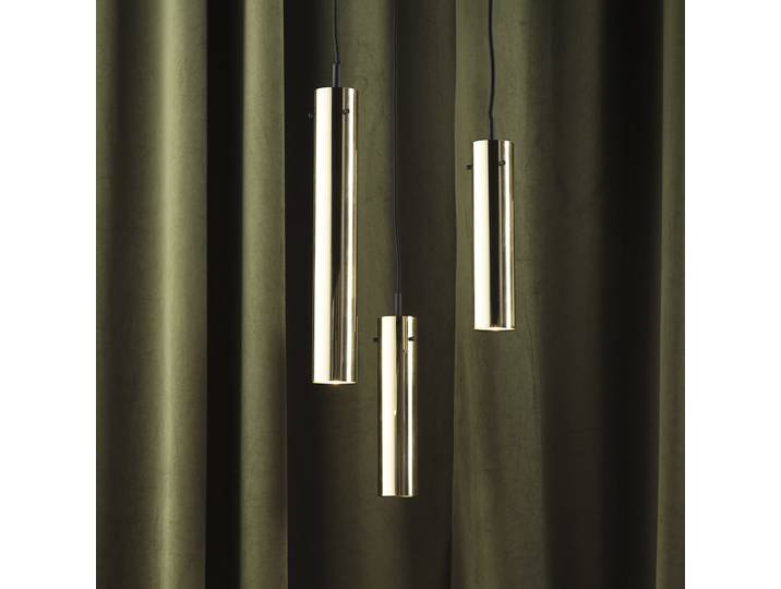 FM 2014 Pendelleuchte Ø5,5xH24 Solid Glossy Brass - Frandsen FM2014 - Wohnzimmer - Design - Messing - Einflammig