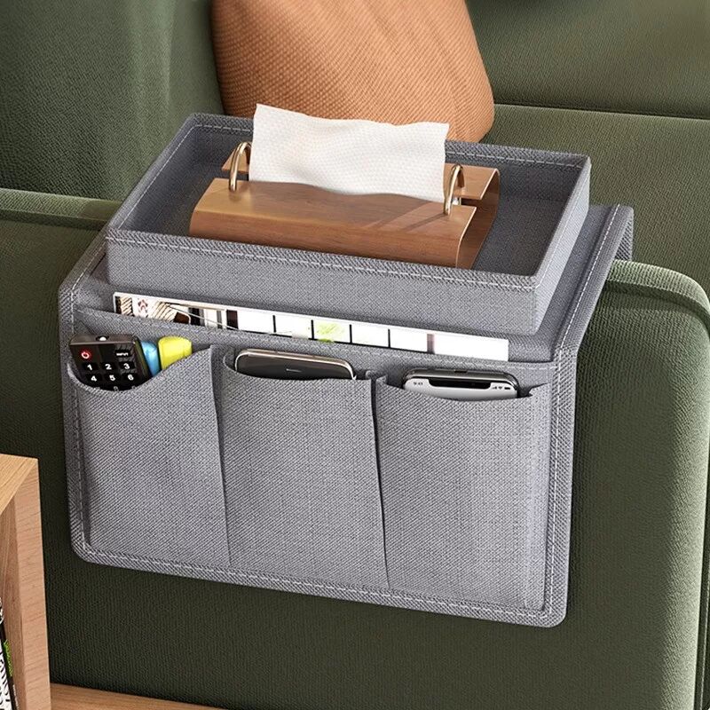 INF Sofa Armlehnen Organizer Tasche – Bequeme Aufbewahrungslösung Grau