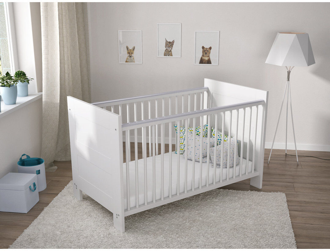 Mack + Milo Sperry 2 -in-1 Convertible Cot Bed White