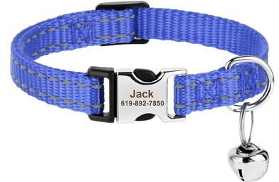 Uplift Essentials Personalized Printed Anti Lost Cat Collar With Engraved ID Nameplate style 10
